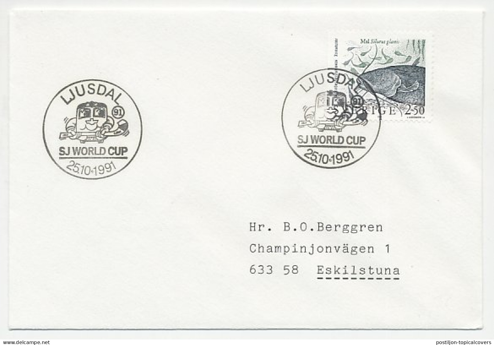 Cover / Postmark Sweden 1991 Hockey - World Cup - Andere & Zonder Classificatie