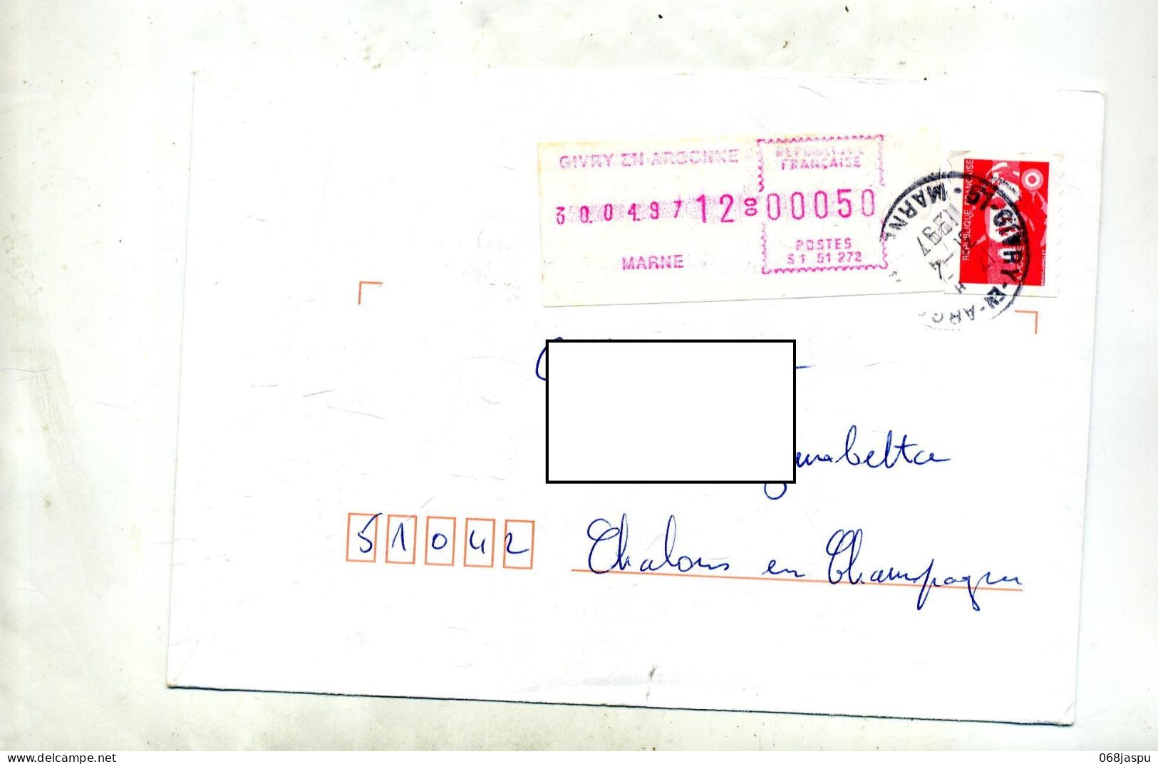 Lettre Cachet Givry Sur Briat Vignette Bureau - Manual Postmarks