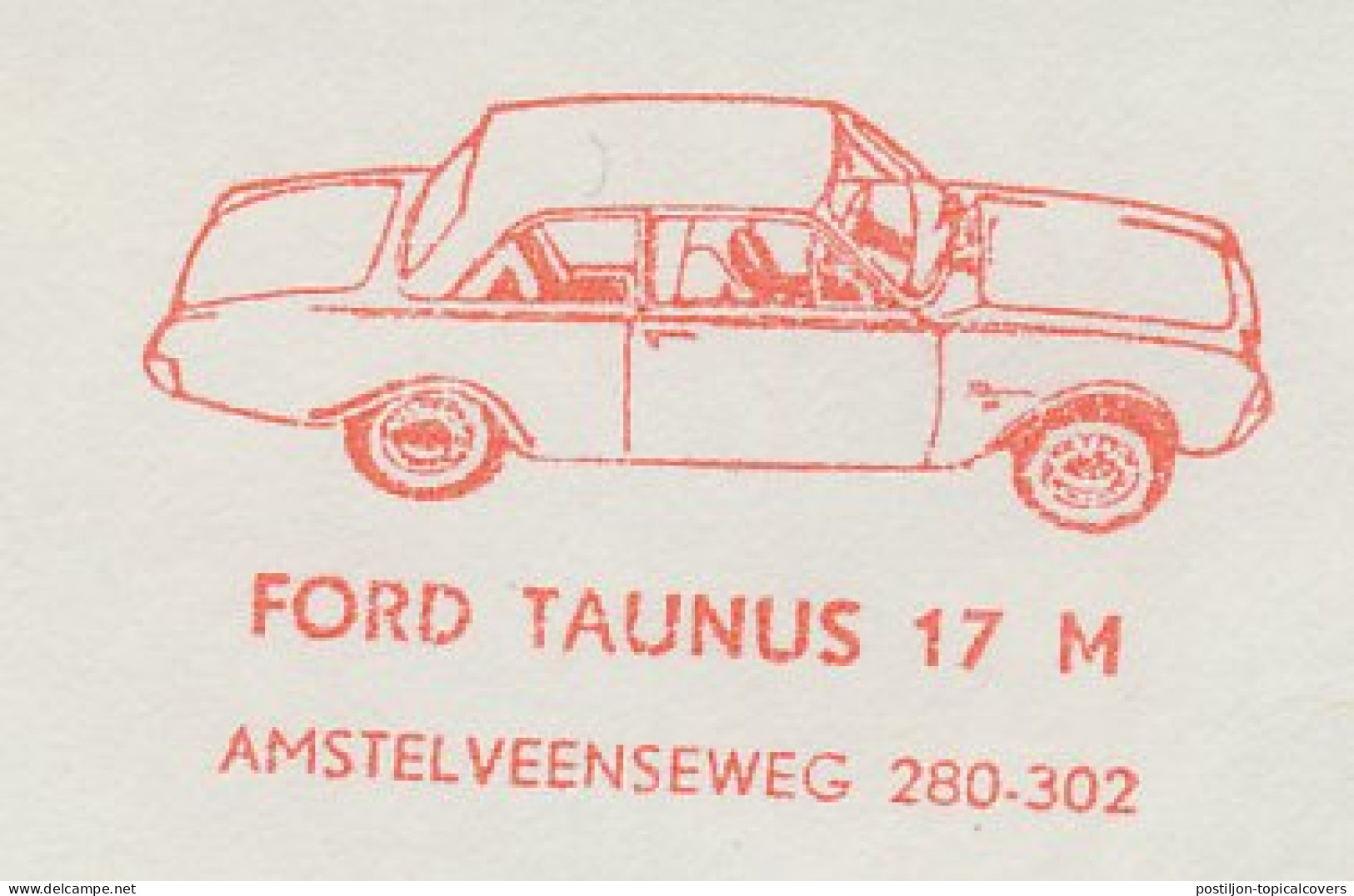 Meter Cut Netherlands 1963 Car - Ford Taunus 17 M - Auto's