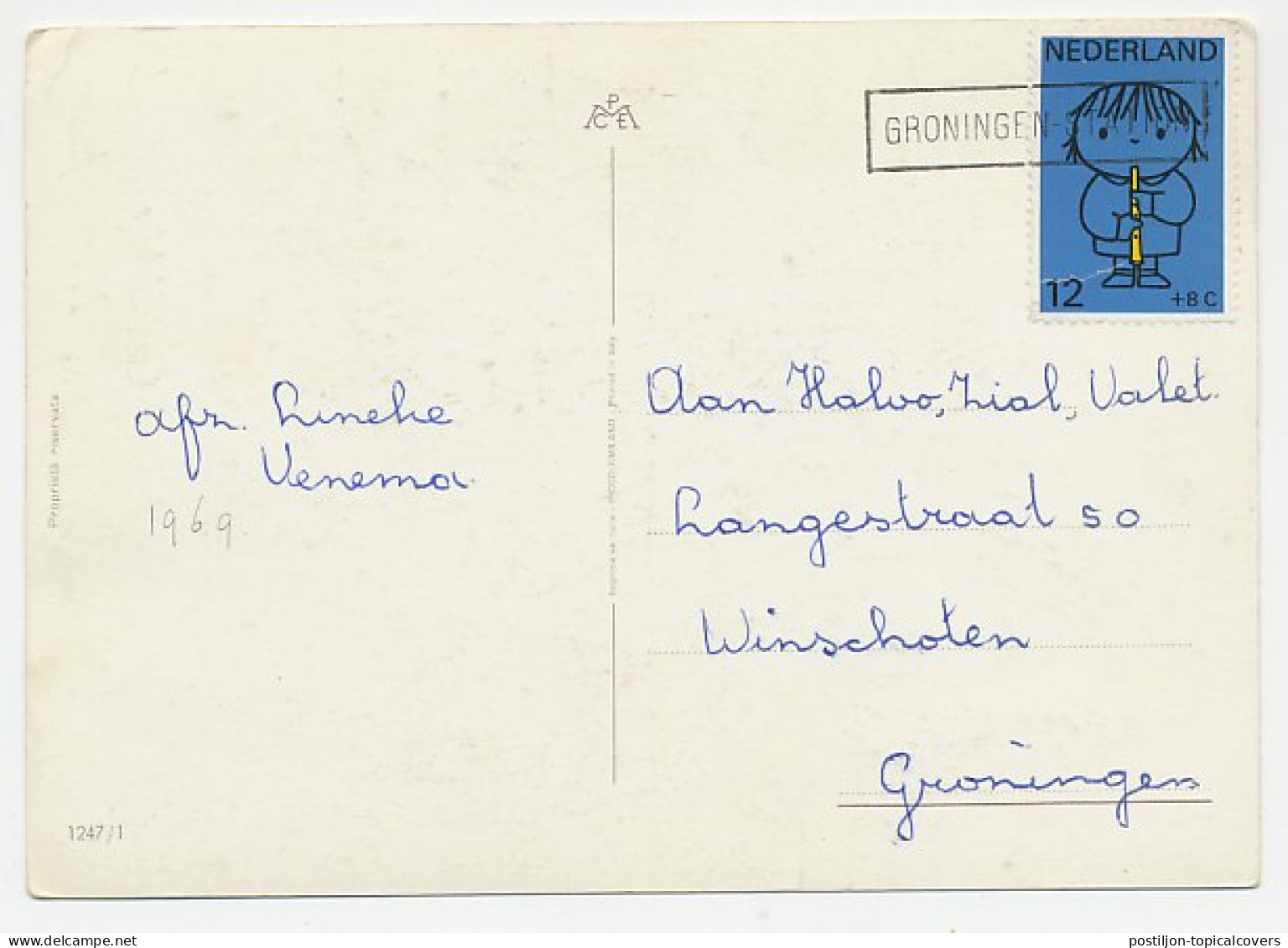 Em. Kind 1969 - Nieuwjaarsstempel Groningen Station - Ohne Zuordnung