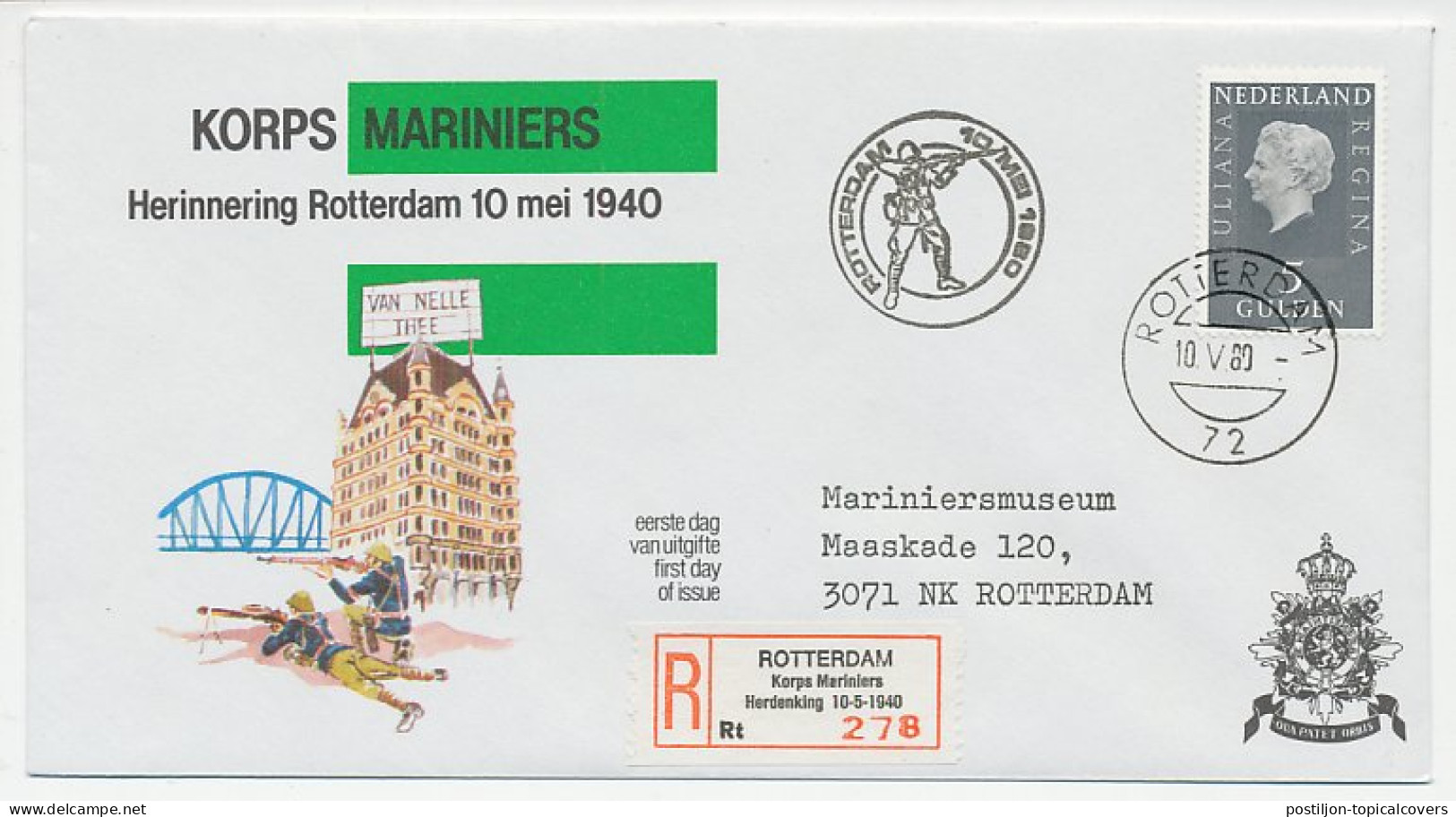 Aangetekend Rotterdam 1980 - Korps Mariniers - Ohne Zuordnung