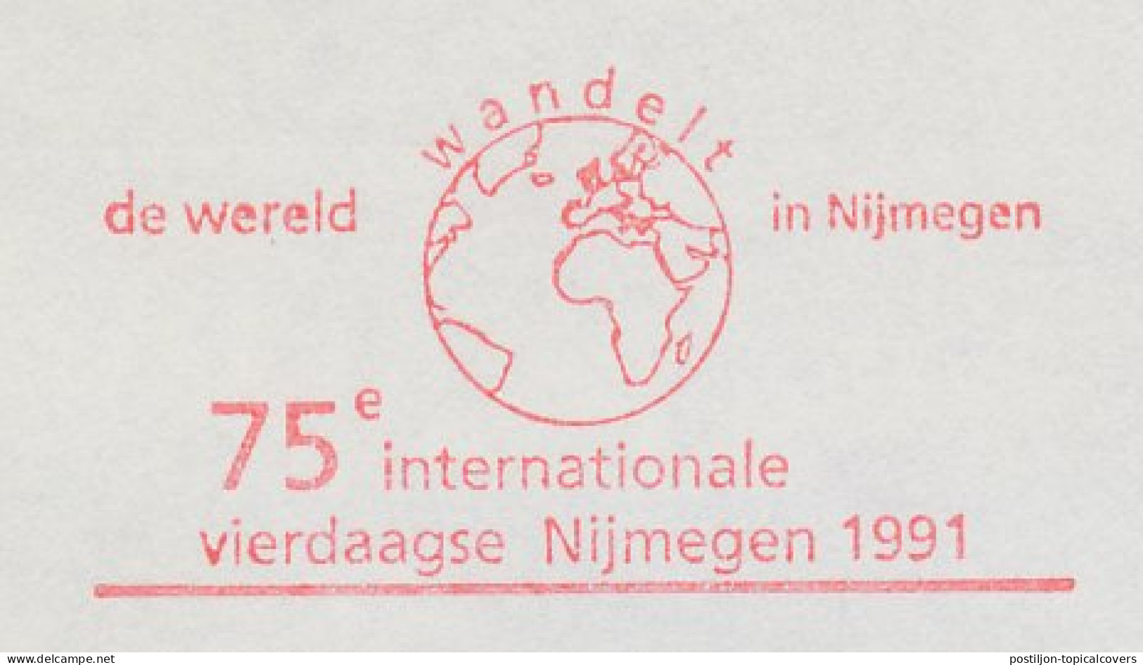 Meter Cut Netherlands 1991 75th International Four Days Marches Nijmegen  - Andere & Zonder Classificatie