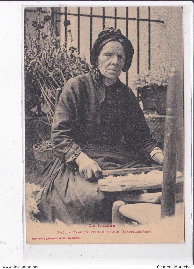 LOZERE: Type De Vieille Femme (matelassière) - Très Bon état - Sonstige & Ohne Zuordnung