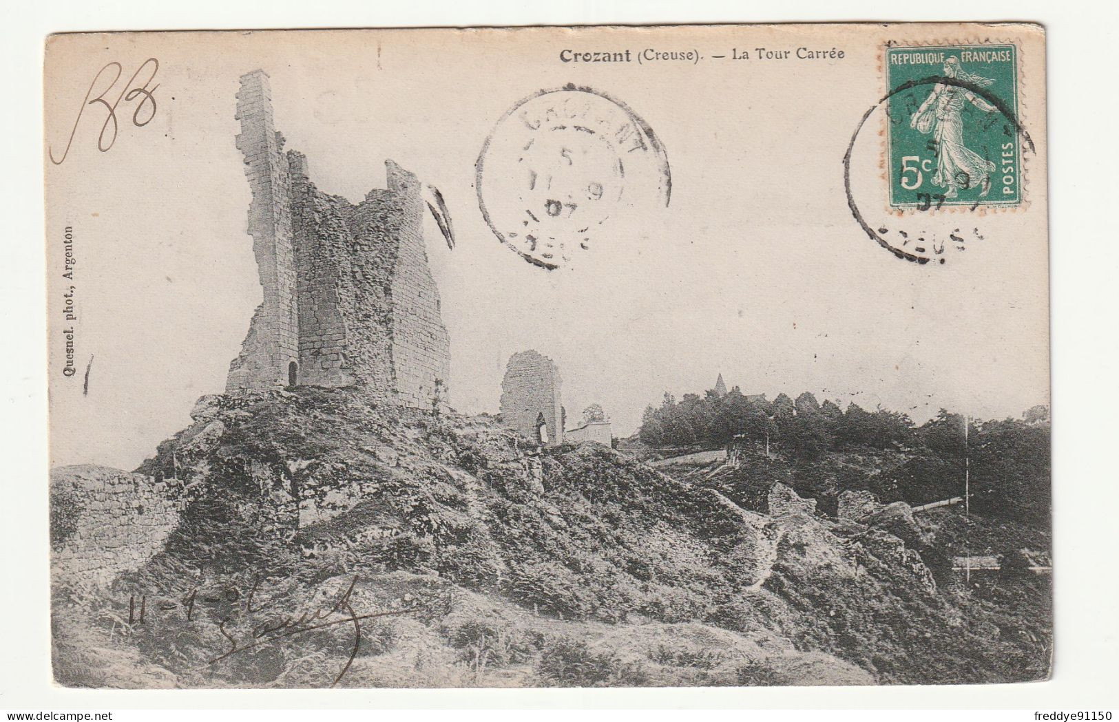 23 . CROZANT .  LA TOUR CAREE . 1907 - Crozant