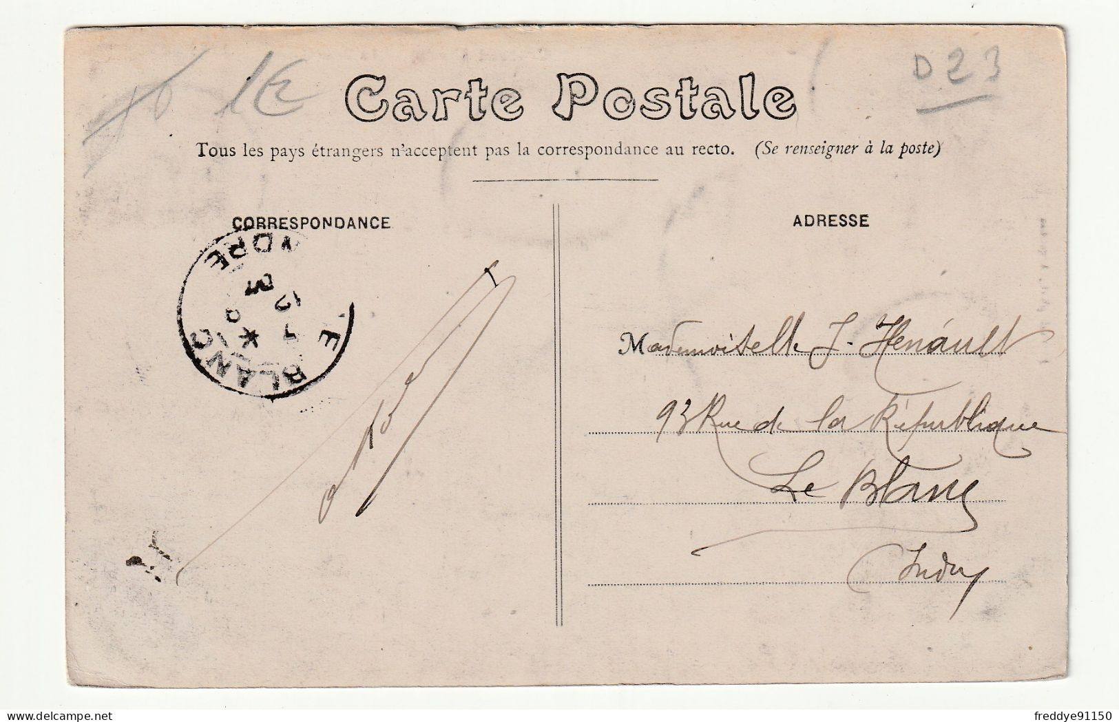 23 . CROZANT .  LA TOUR CAREE . 1907 - Crozant