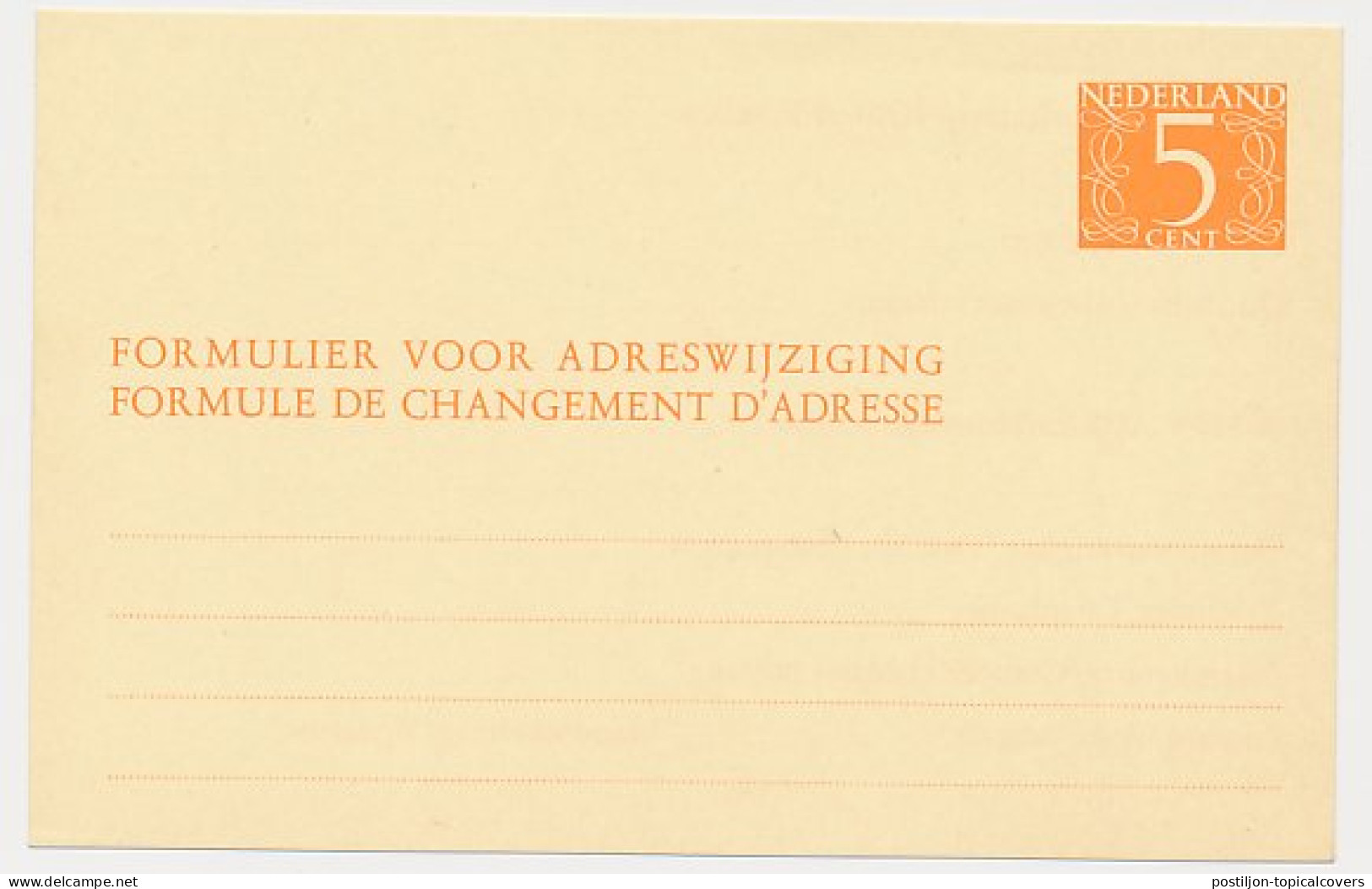 Verhuiskaart G. 25 - Entiers Postaux