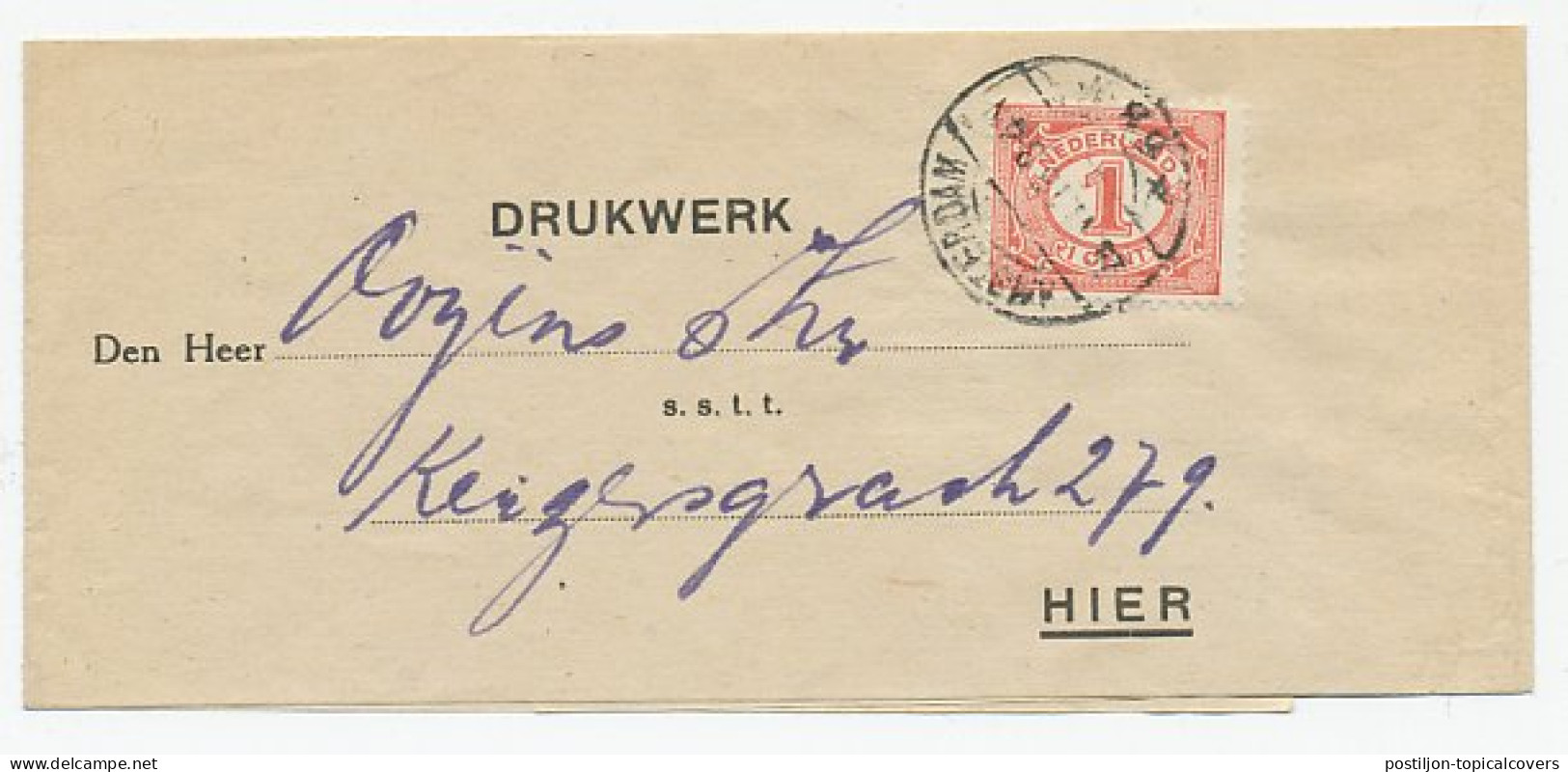 Em. 1899 Locaal Te Amsterdam - Drukwerk Wikkel - Unclassified