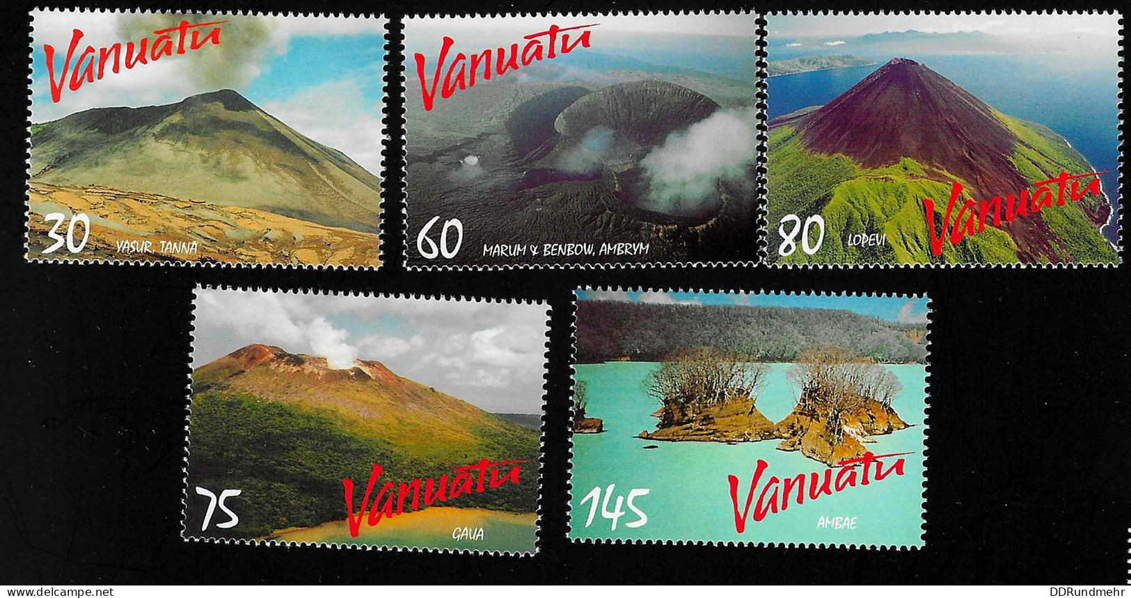 1998 Vulkane  Michel VU 1071 - 1075 Stamp Number VU 728 - 732 Yvert Et Tellier VU 1059 - 1063 Xx MNH - Vanuatu (1980-...)