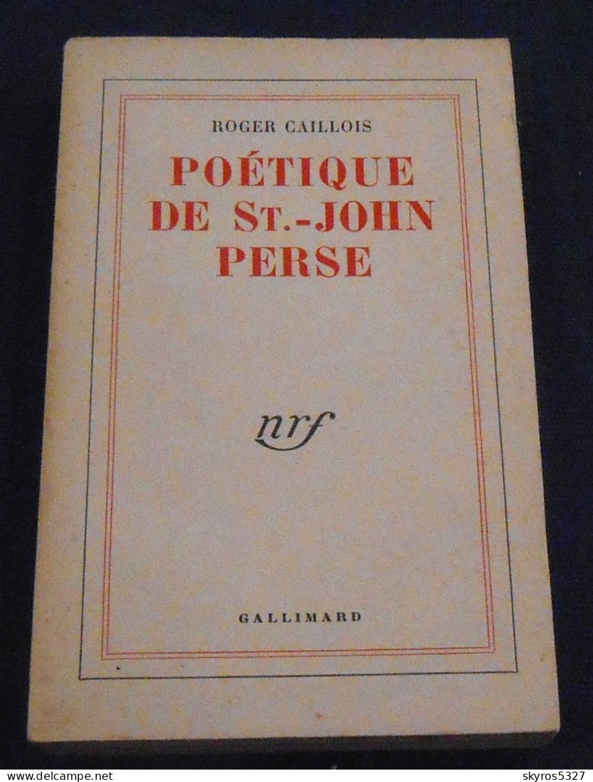 Poétique De St-John Perse - Otros & Sin Clasificación