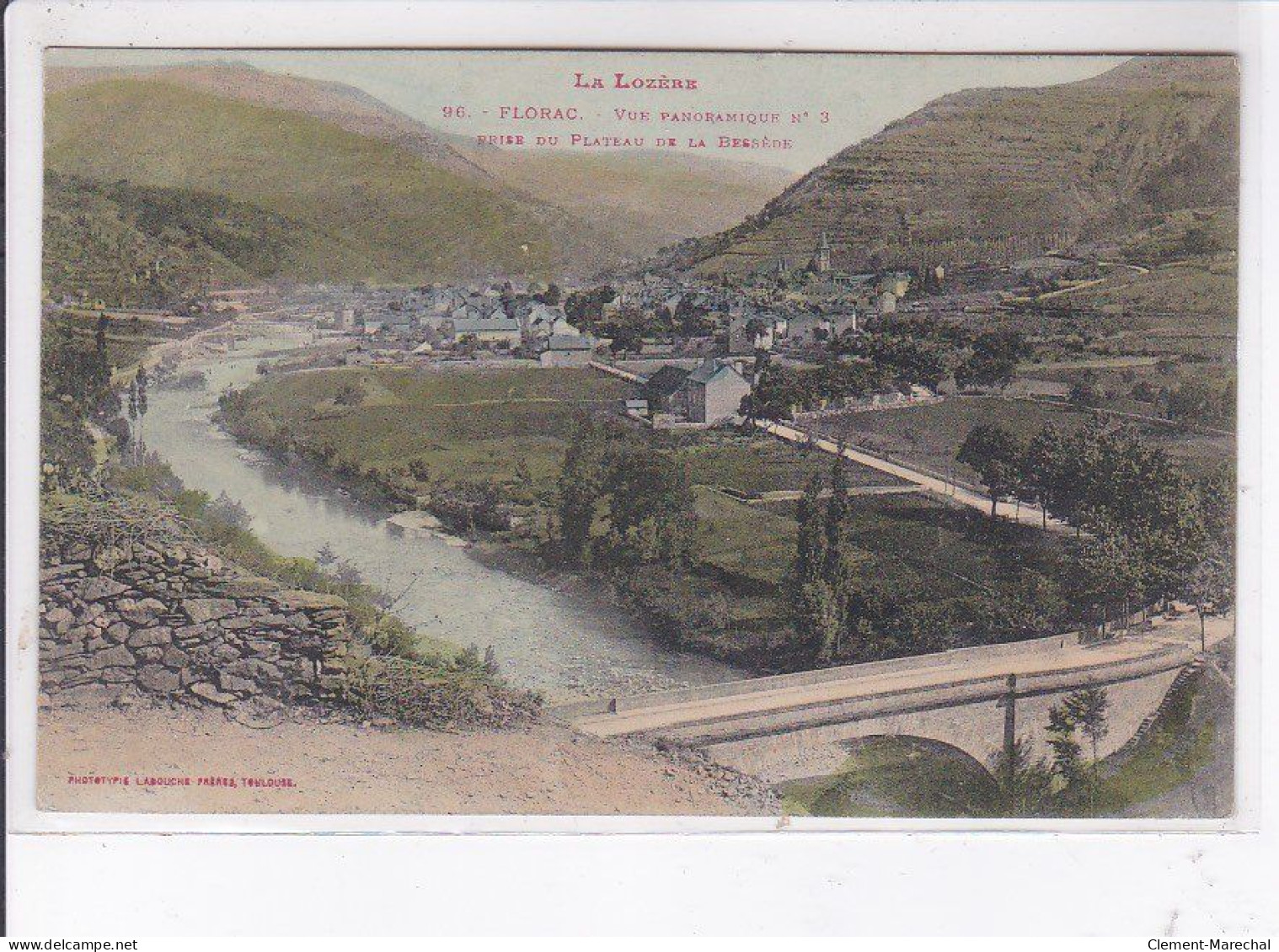 FLORAC: Vue Panoramique, Prise Du Plateau De La Bessède - Très Bon état - Florac