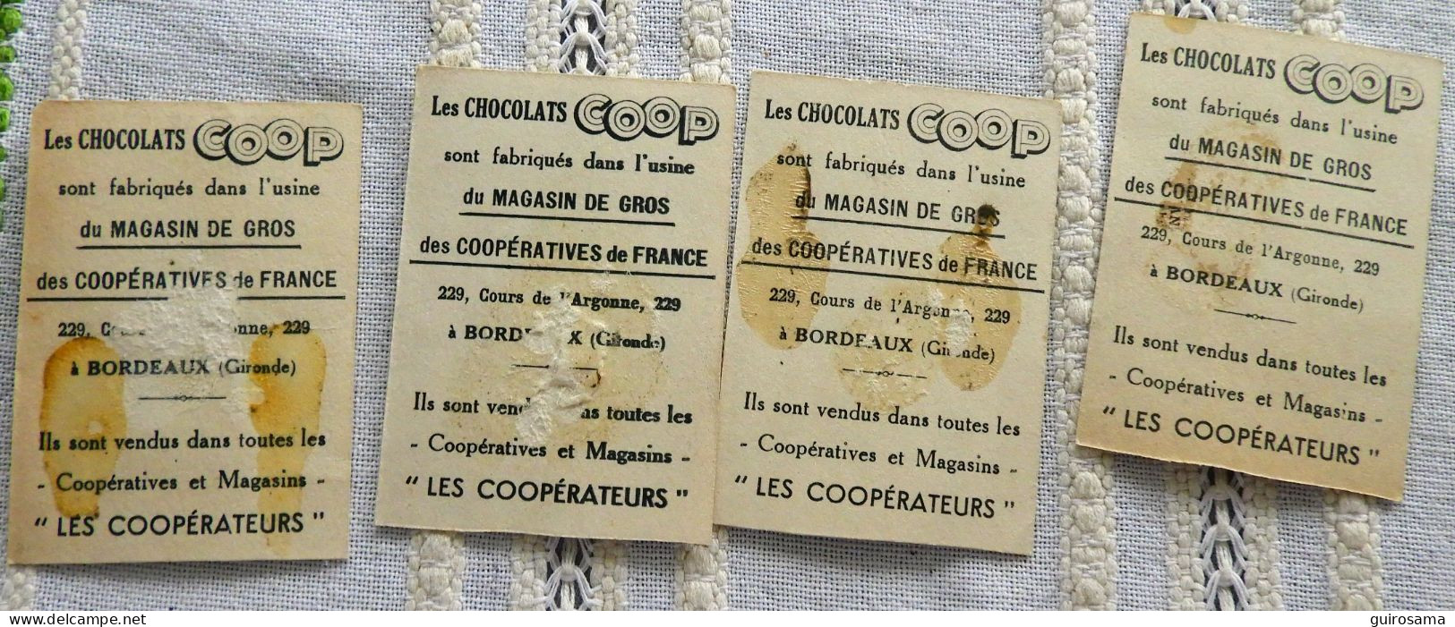 Lot De 4 : Chocolat Coop : Costumes : N°80,84,104,119 - Other & Unclassified