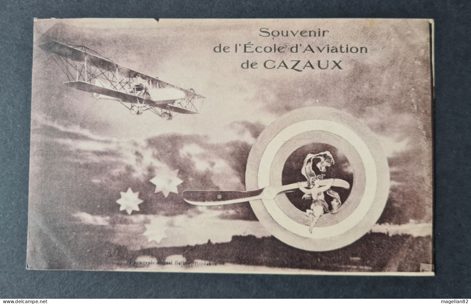 Cpa. Souvenir De L'Ecole D'Aviation De Cazau. Base Aérienne. Armée De L'air - 1914-1918: 1ste Wereldoorlog