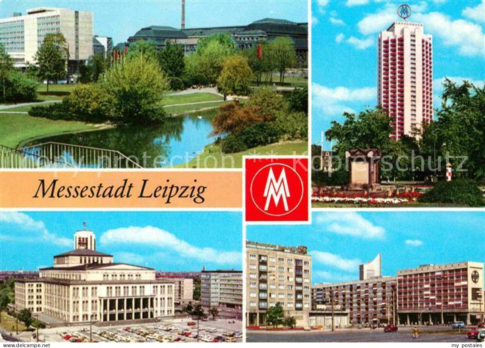 72629459 Leipzig Schwanenteich Interhotel Stadt Leipzig Wohnhochhaus Operhaus Ka - Leipzig