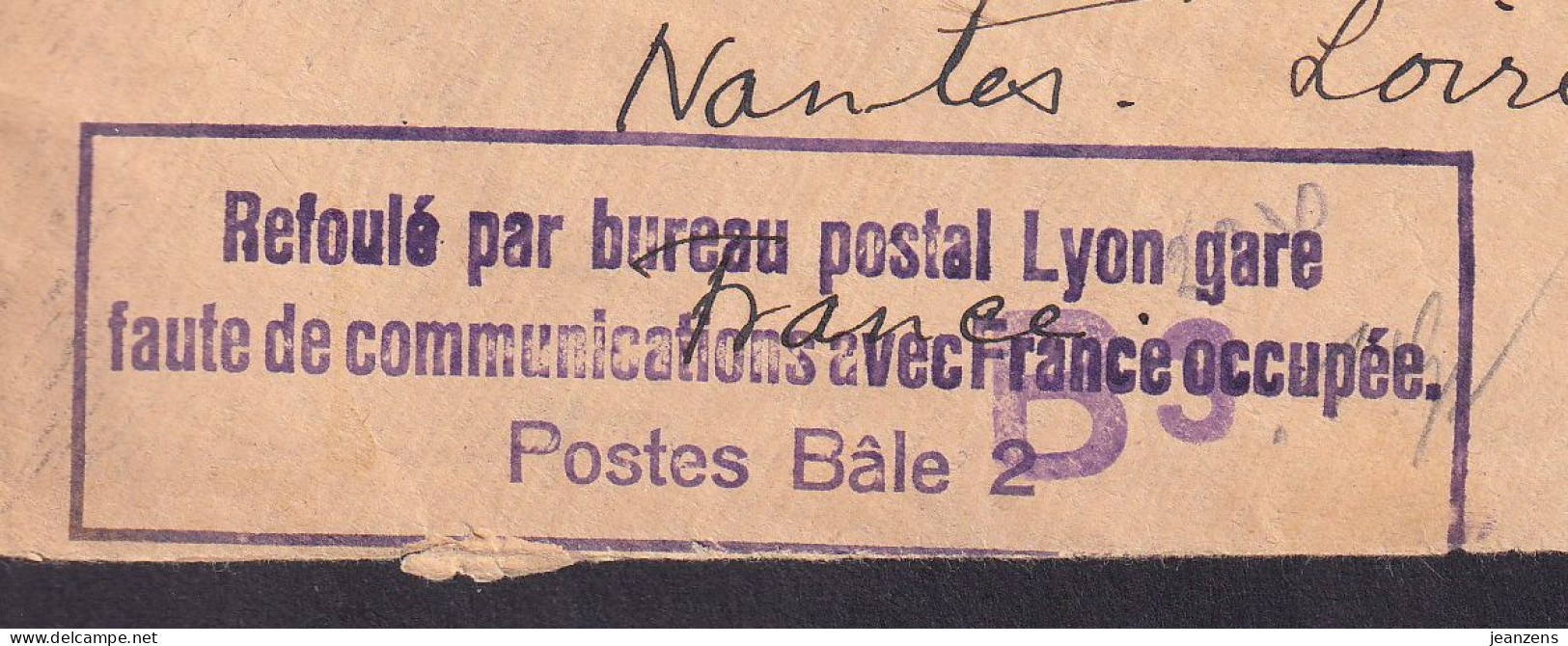 Lettre ʘ Lyngby 23.05.1941 -> Nantes - ʘ Refoulé - Zensur/Censure ABP F Hambourg - WW II