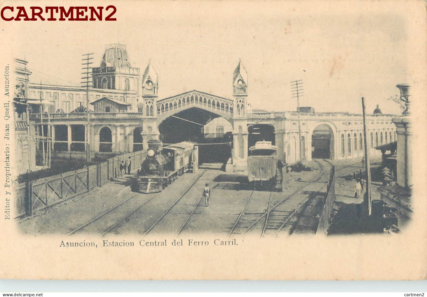 PARAGUAY ASUNCION ESTACION CENTRAL DEL FERRO CARRIL GARE STATION TRAIN 1900 - Paraguay