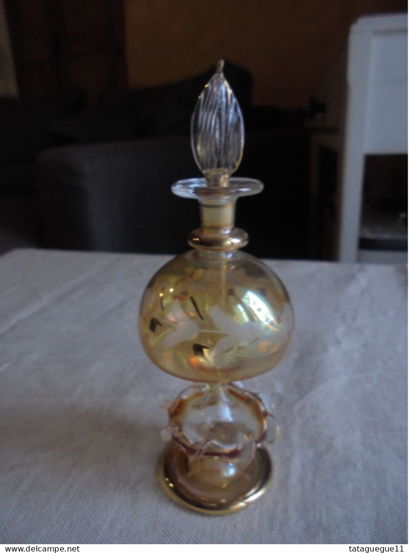 Ancien - Fiole à Parfum En Verre Soufflé - Verre & Cristal