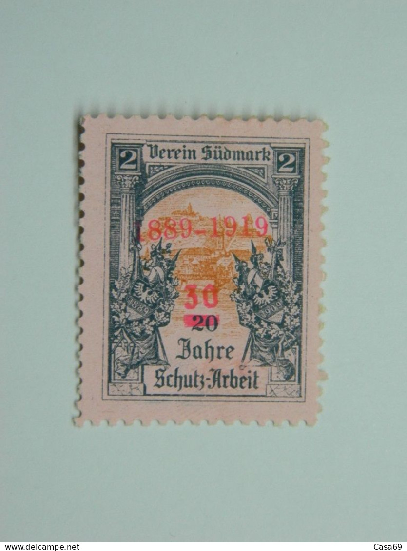 Reklamemarke 30 Jahre Schutz Arbeit Verein Südmark Graz Österreich 1919 - Vignetten (Erinnophilie)