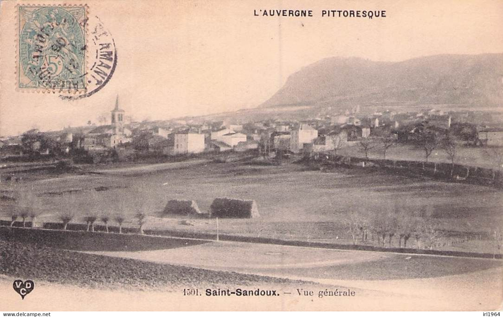 L'AUVERGNE PITTORESQUE SAINT SANDOUX VUE GENERALE 1906 - Sonstige & Ohne Zuordnung