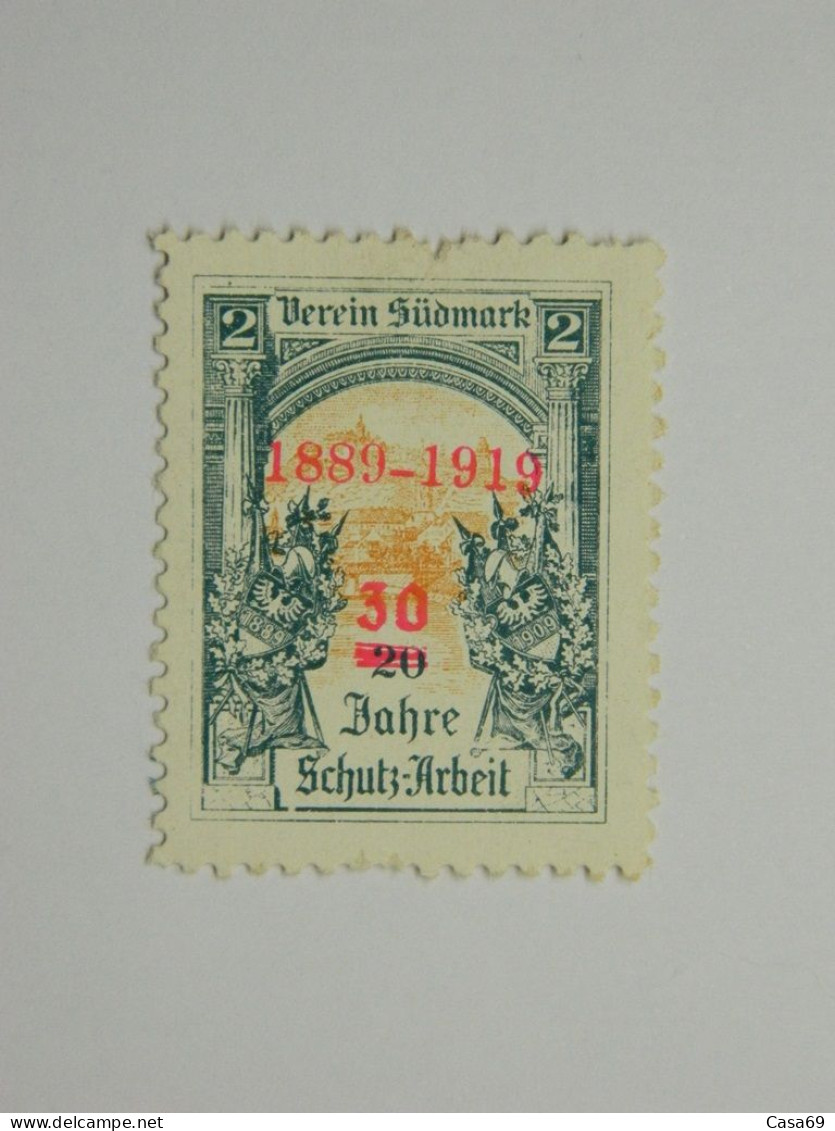 Reklamemarke 30 Jahre Schutz Arbeit Verein Südmark Graz Österreich 1919 - Vignetten (Erinnophilie)