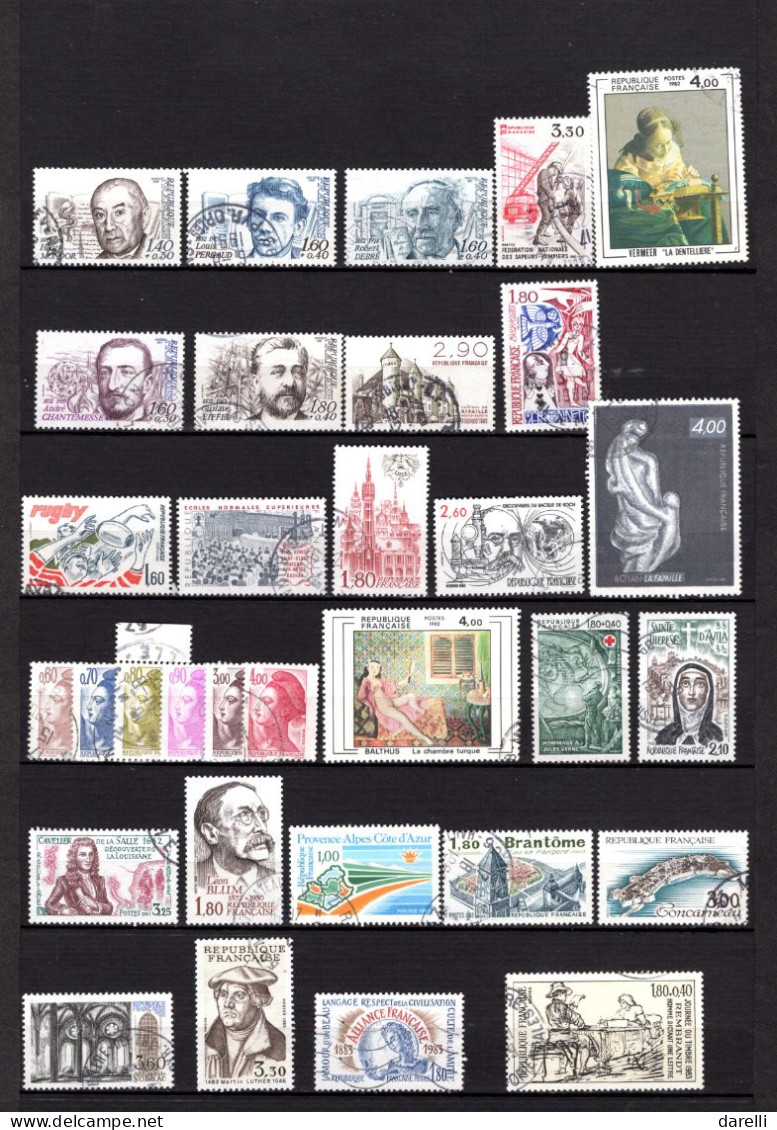 France - Lot De 139 Timbres Oblitérés De 1981 Et 1984 - Oblitérés