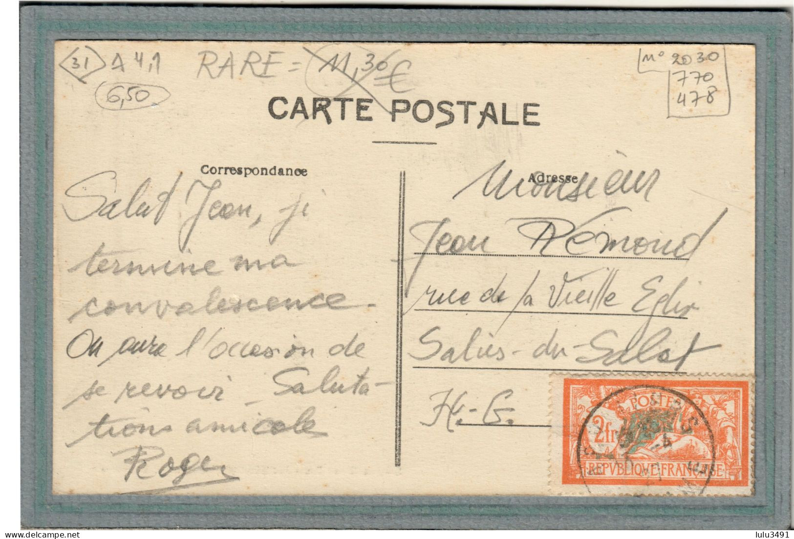 CPA (31) CAZERES - Mots Clés: Hôpital Ambulance, Auxiliaire, Complémentaire, Croix-Rouge, Militaire, Temporaire - Other & Unclassified