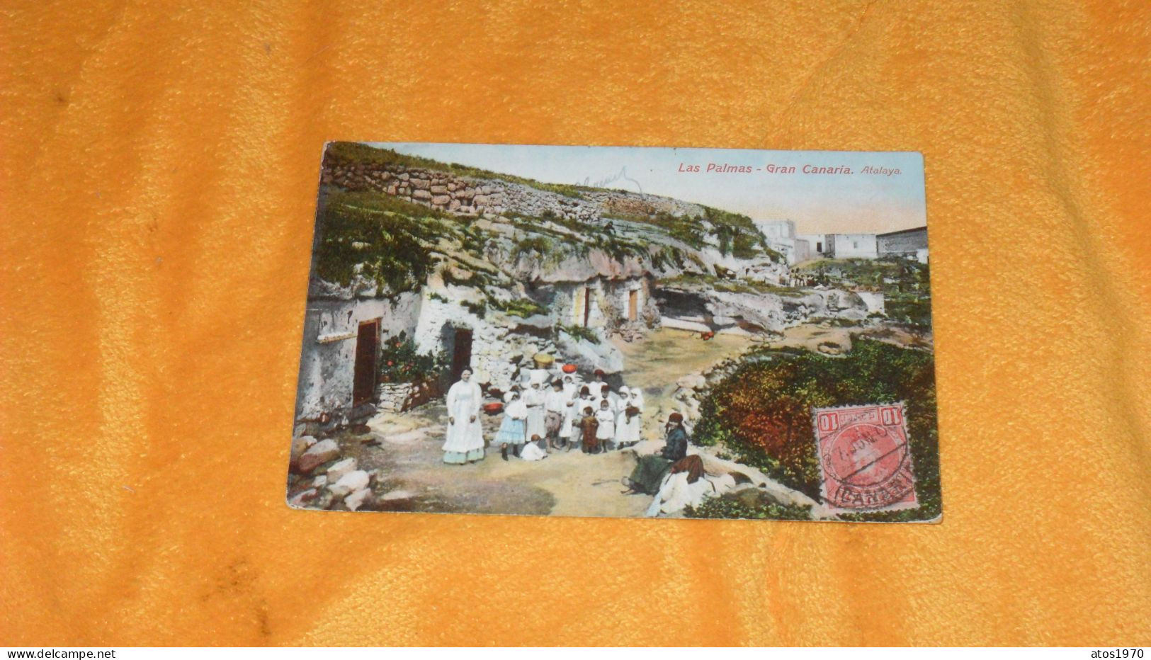 CARTE POSTALE ANCIENNE CIRCULEE DATE ?../ LAS PALMAS.- GRAN CANARIA..ATALAYA...CACHETS + TIMBRE - Gran Canaria