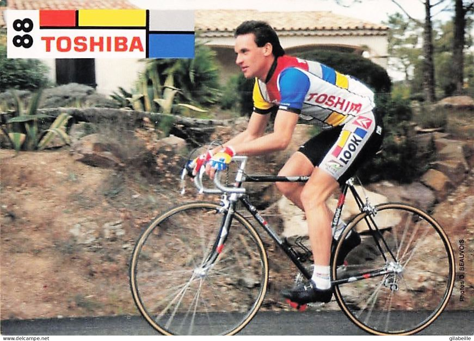 Vélo - Cyclisme -  Coureur Cycliste  Frederic Garnier- Team Toshiba 1988 - Cyclisme