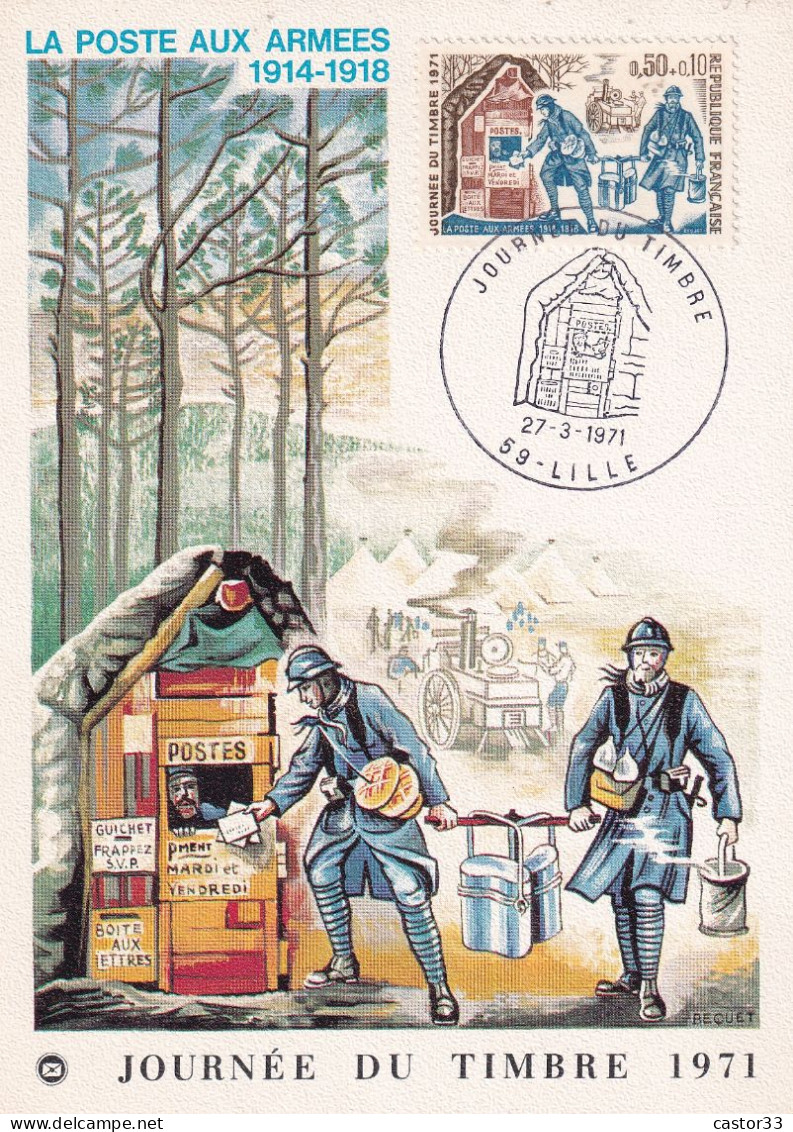 Journée du timbre 1971, La poste aux armées 1914/1918