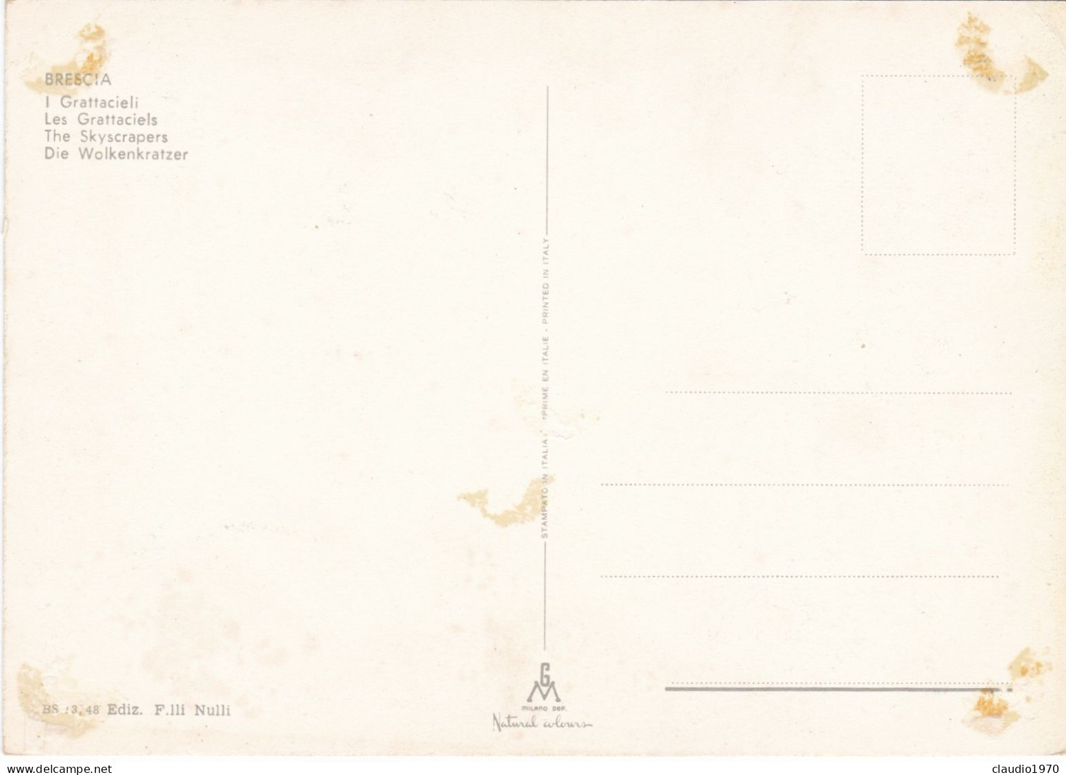 BRESCIA - CARTOLINA - BRESCIA NON VIAGGIATA - Brescia