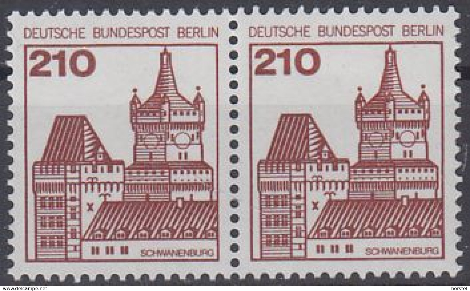 Berlin Mi.Nr.589+589 - Burgen Und Schlösser - Schwanenburg Kleve - Waagerechtes Paar - Postfrisch - Neufs