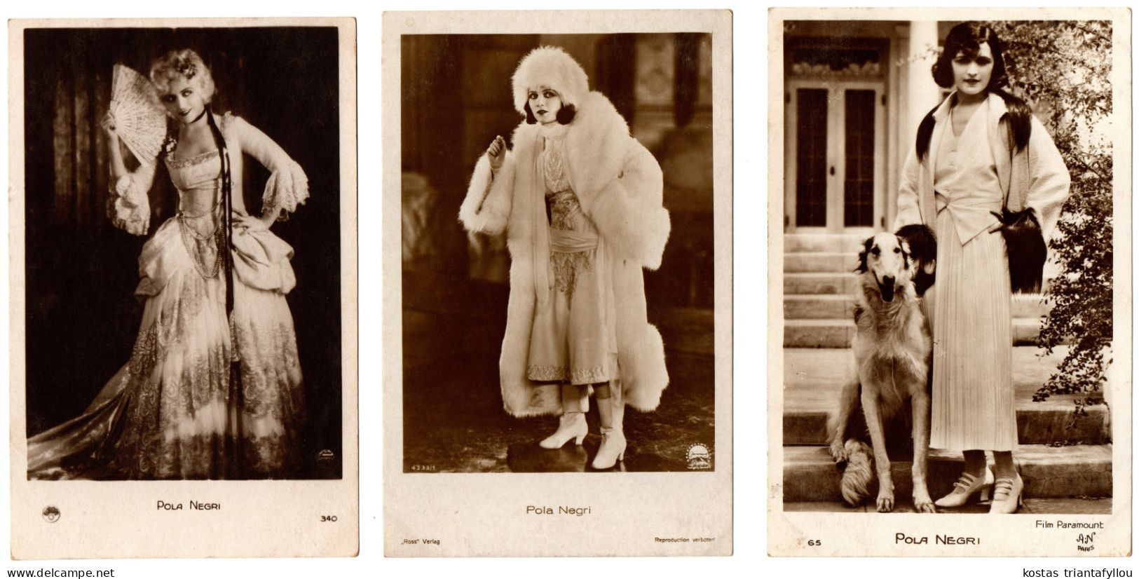 LOT 2, ACTRESS, PAOLA NEGRI, 16 POSTCARDS - Schauspieler