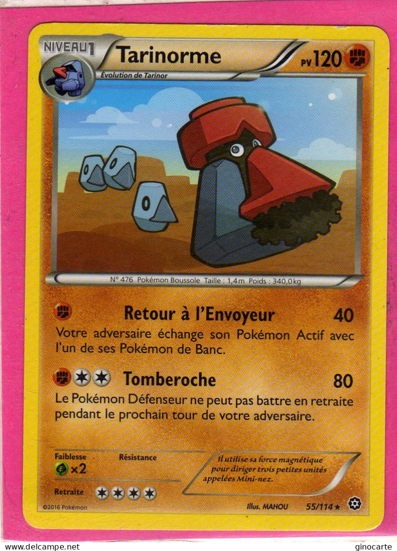 Carte Pokemon Francaise 2016 Xy Offencive Vapeur 55/114 Tarinorme 120pv Neuve - XY