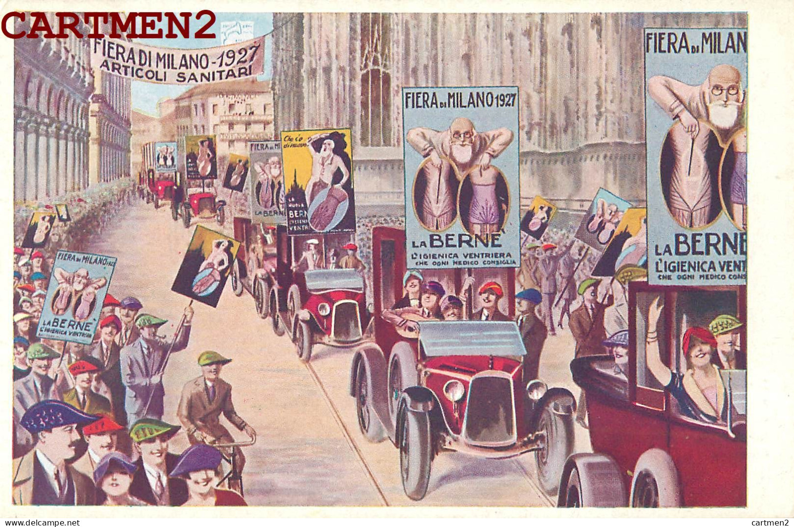 MILANO FIERA DI MILANO 1927 ARTICOLI SANITARI LA BERNE PUBLICITE ILLUSTRATOR MILAN ITALIA AFFICHE CORTEO - Milano (Milan)