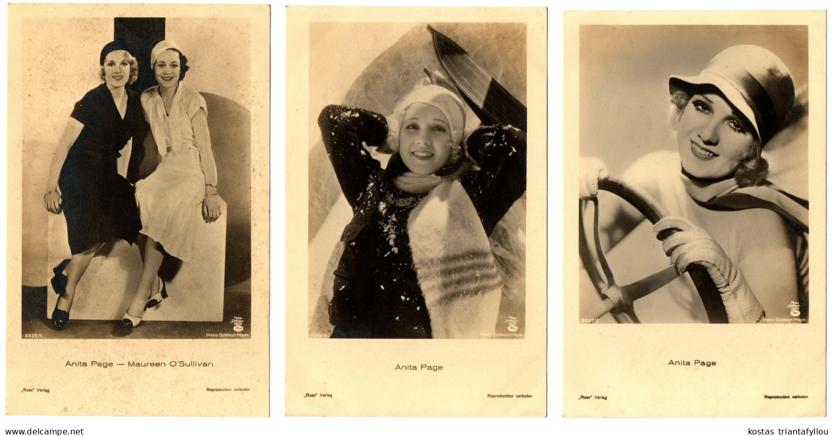 LOT 4, ACTRESS, ANITA PAGE, 12 POSTCARDS - Actors