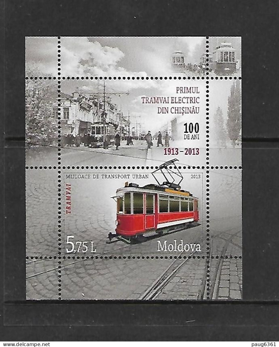 MOLDAVIE 2013 TRAMWAY YVERT N°B69 NEUF MNH** - Strassenbahnen