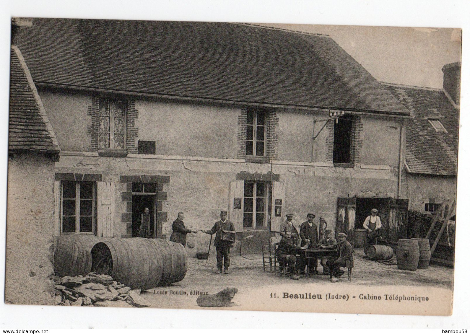 BEAULIEU * INDRE * FACTEUR * CABINE TELEPHONIQUE * FUTS / TONNEAUX * édit. Louis Boutin * Carte N° 11 - Sonstige & Ohne Zuordnung