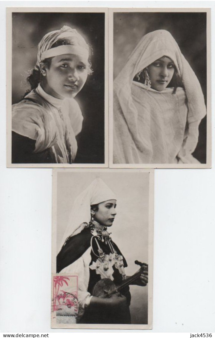 Lot De 5 Cartes Postales Anciennes - Jeunes Filles Arabes - - 5 - 99 Cartes