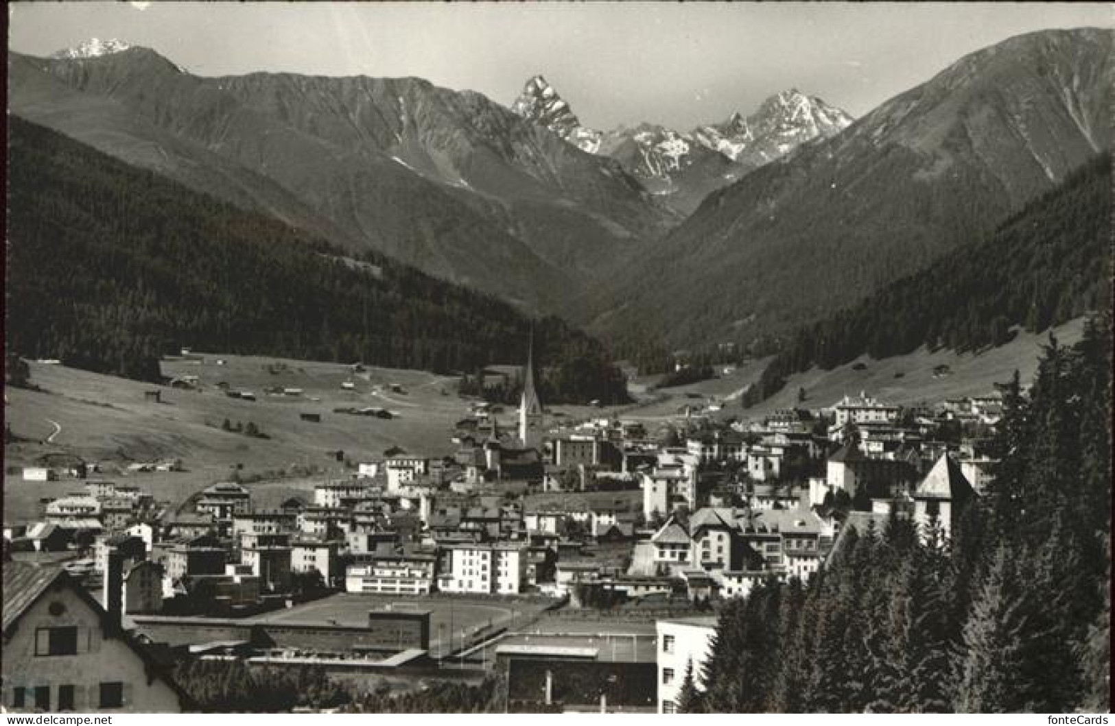 11305159 Davos GR Davos Platz Gegen Tinzenhorn Und Piz Michel Davos Platz - Sonstige & Ohne Zuordnung