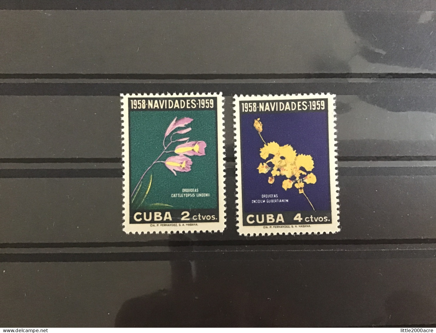 Cuba 1958 Christmas Orchids Mint SG 901-2 Sc 611-2 Yv 496-7 - Ongebruikt