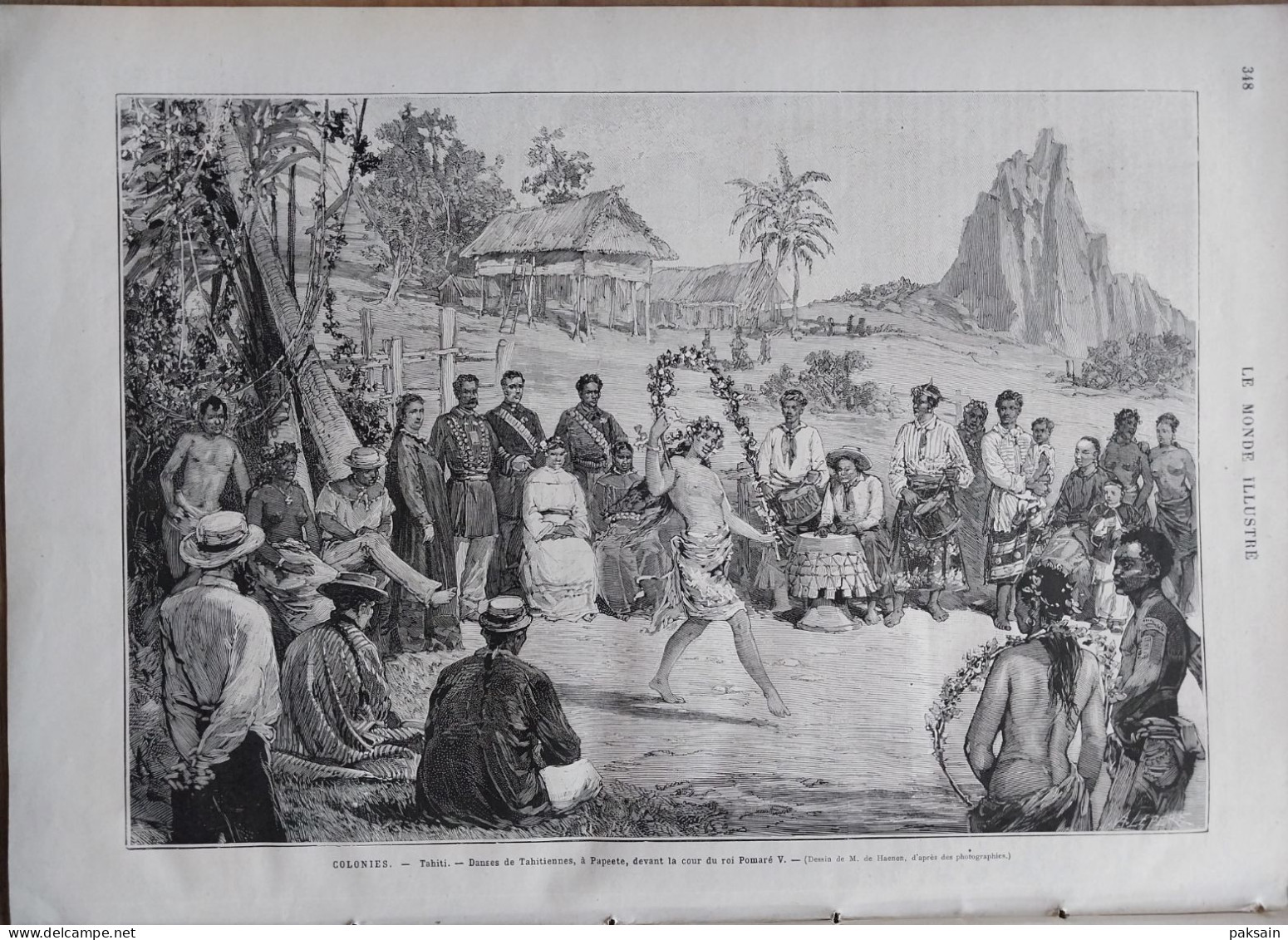 Le Monde Illustré 1882 Paris / Le Chemin De Fer Du Saint-Gothard Suisse / Tahiti Danses Tahitiennes à Papeete Pomaré V - Magazines - Before 1900