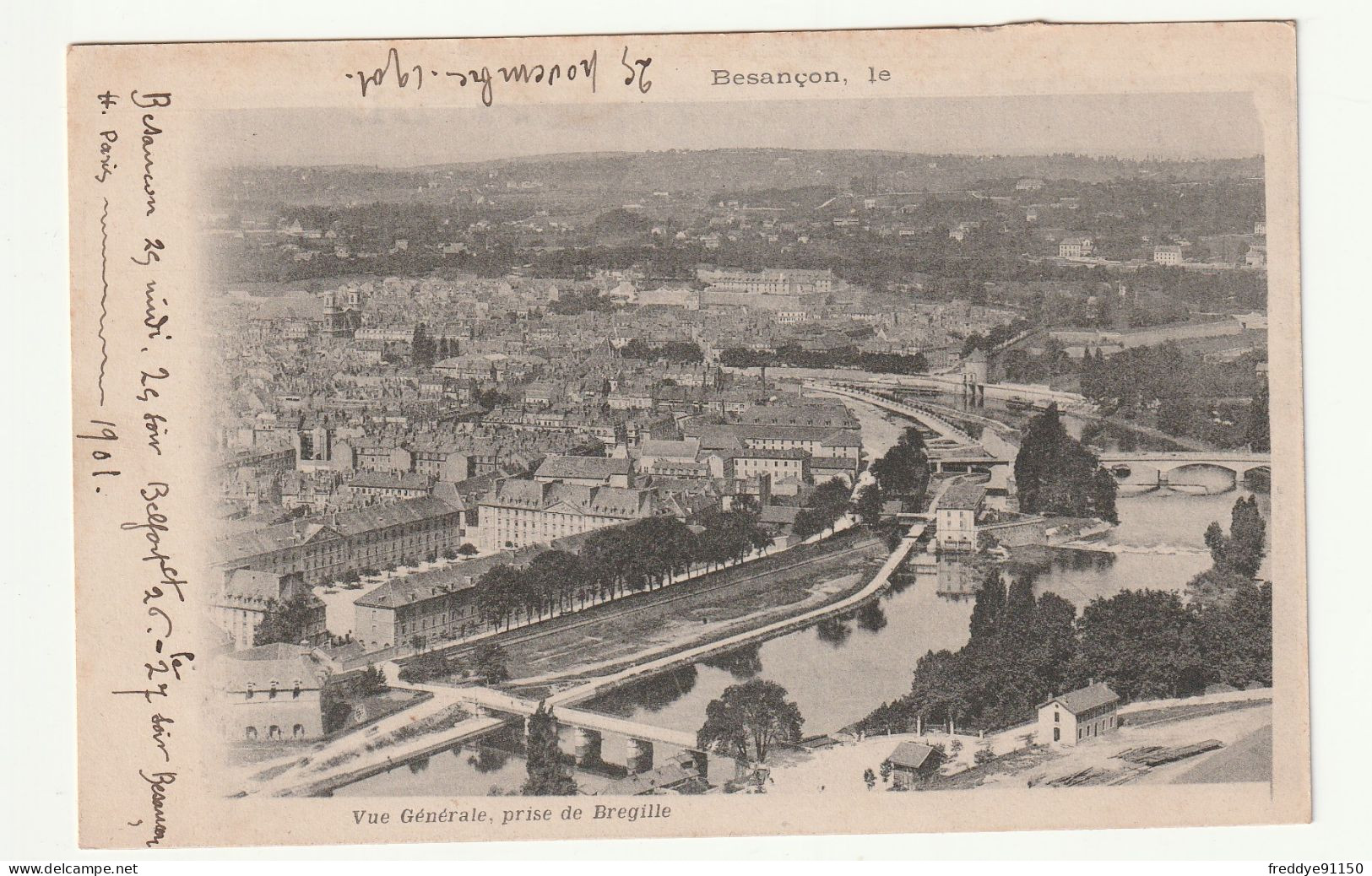 25 . Besançon . Vue Générale Prise De Brégille . 1901 - Besancon