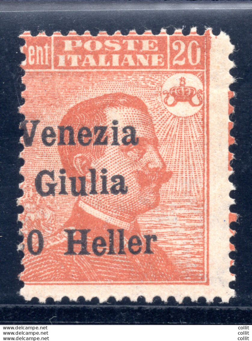 Venezia Giulia - Michetti 20 Heller "0 Heller" In Soprastampa - Local And Autonomous Issues