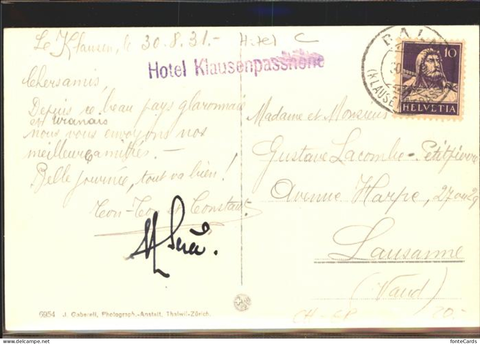 11303924 Klausen UR Hotel Klausenpasshoehe Klausen - Andere & Zonder Classificatie