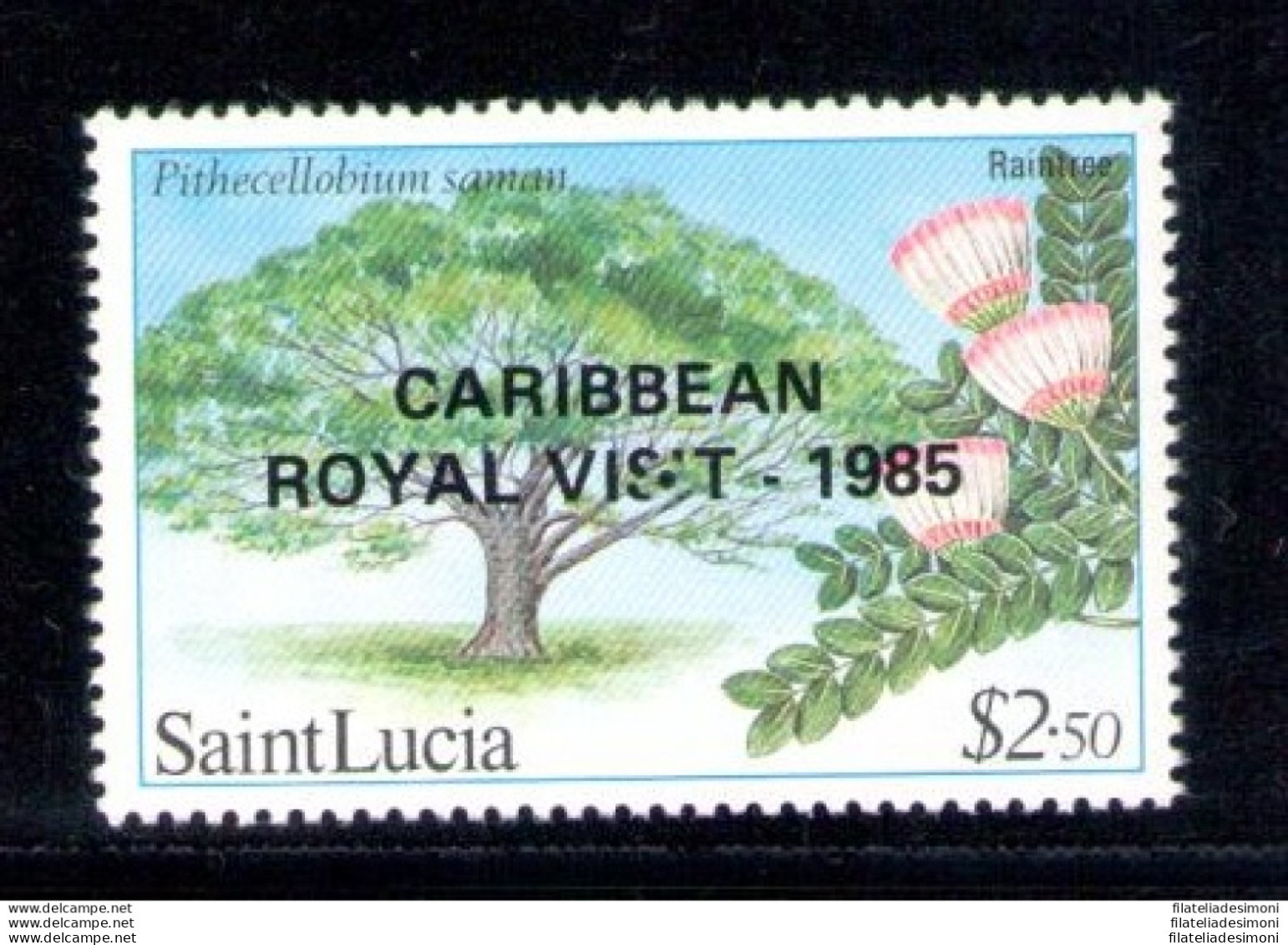 1985 ST. Lucia - Visita Elisabetta II Nei Caraibi - Serie Di 8 Valori - Yvert Tellier N . 783-90 - Il 790 Ha Una Bella V - Altri & Non Classificati