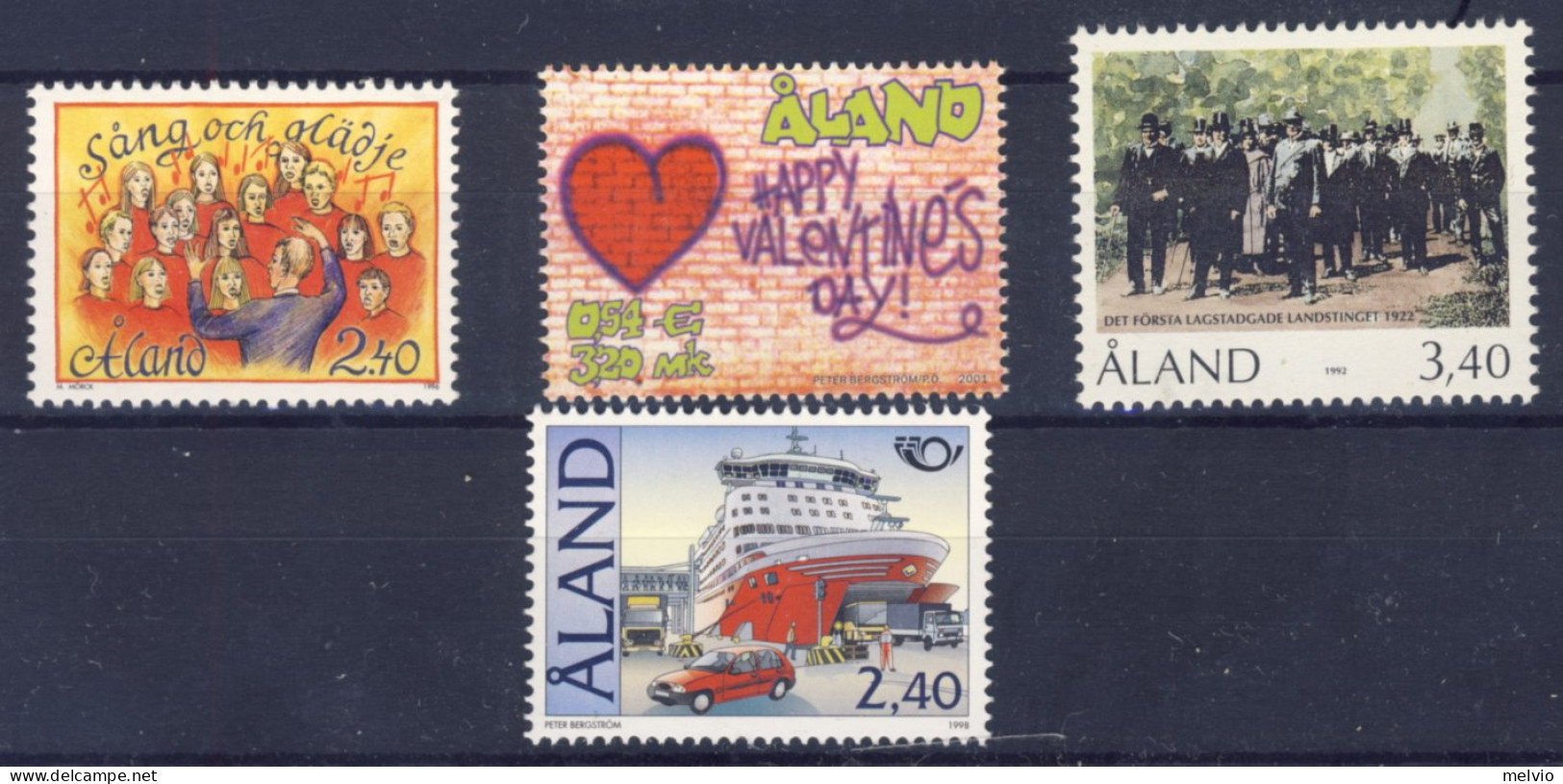 1992/2001-Aland (MNH=**) 4 Valori Assemblea Dipartimentale, Festa Della Musica D - Aland