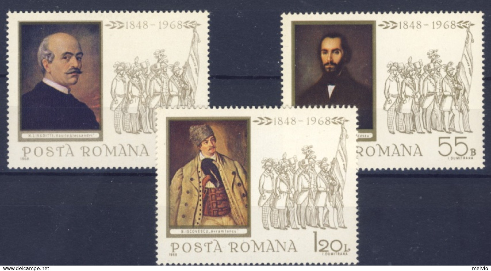 1968-Romania (MNH=**) Serie 3 Valori Dipinti - Altri & Non Classificati