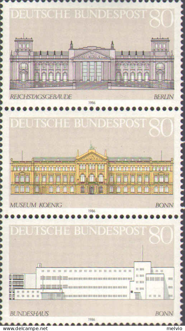 1986-Germania (MNH=**) S.3v."Edifici Storici" - Other & Unclassified