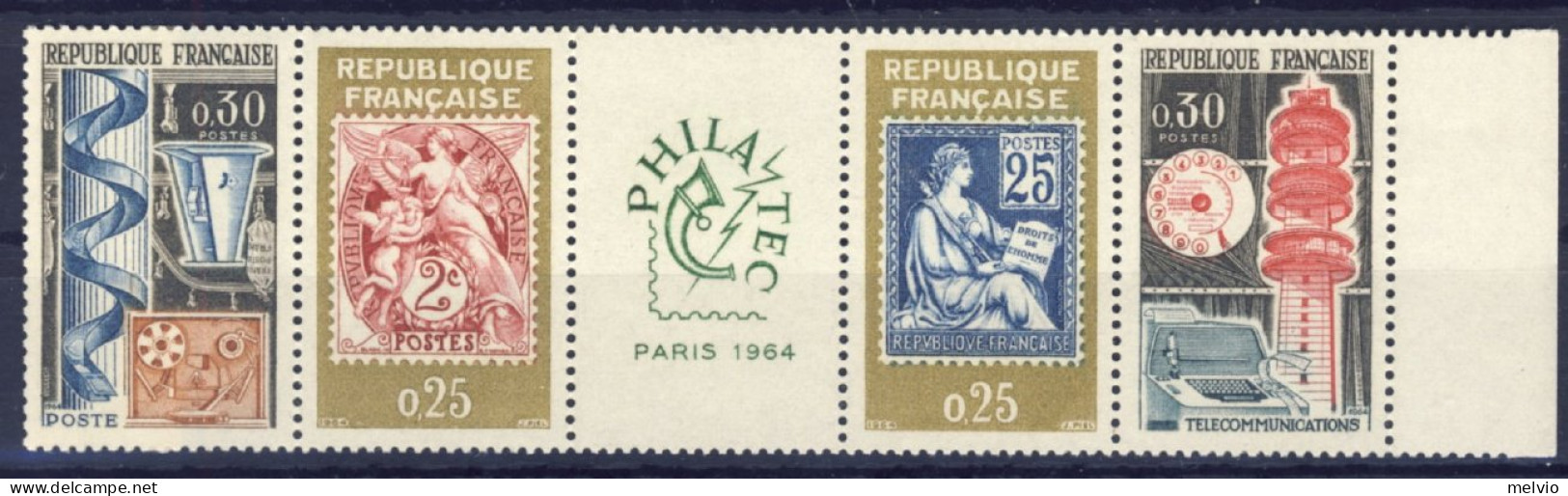 1964-Francia (MNH=**) Serie 4 Valori Philatec - Neufs