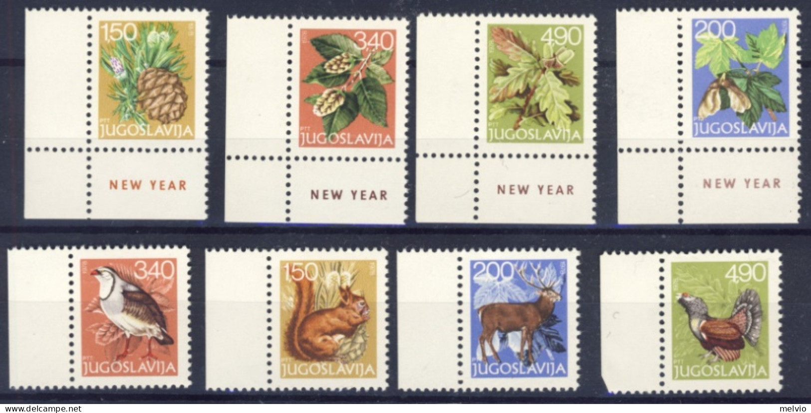 1978-Jugoslavia (MNH=**) Serie 8 Valori Fauna E Flora - Autres & Non Classés