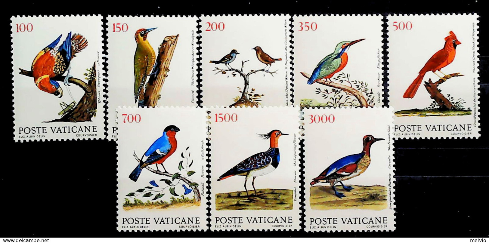 1989-Vaticano (MNH=**) Serie 8 Valori Uccelli - Autres & Non Classés